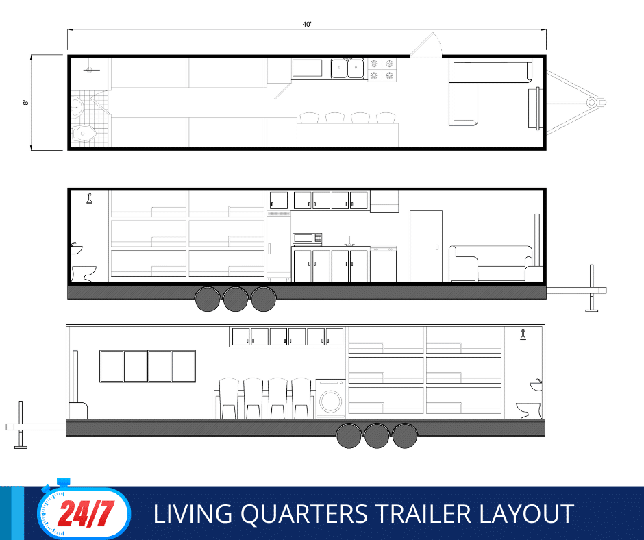 17-Living Quarters Trailer Layout